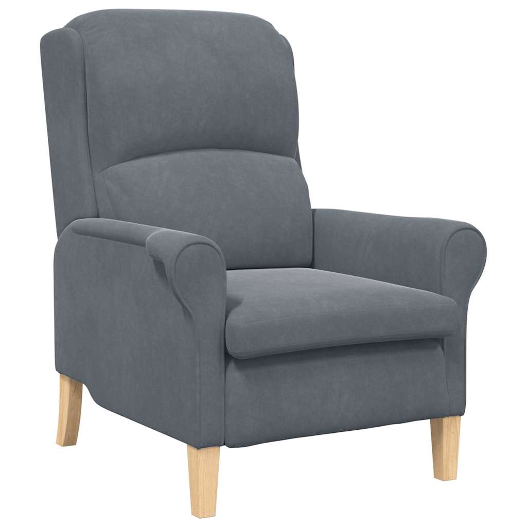 Sessel Dunkelgrau 76 x 94 x 102 cm Samt
