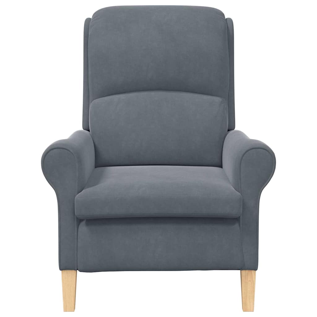 Sessel Dunkelgrau 76 x 94 x 102 cm Samt