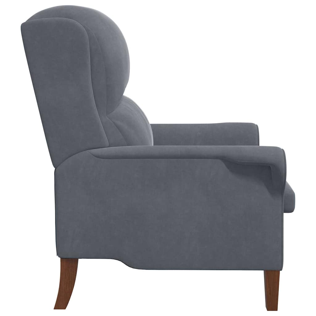 Sessel Dunkelgrau 76 x 94 x 102 cm Samt