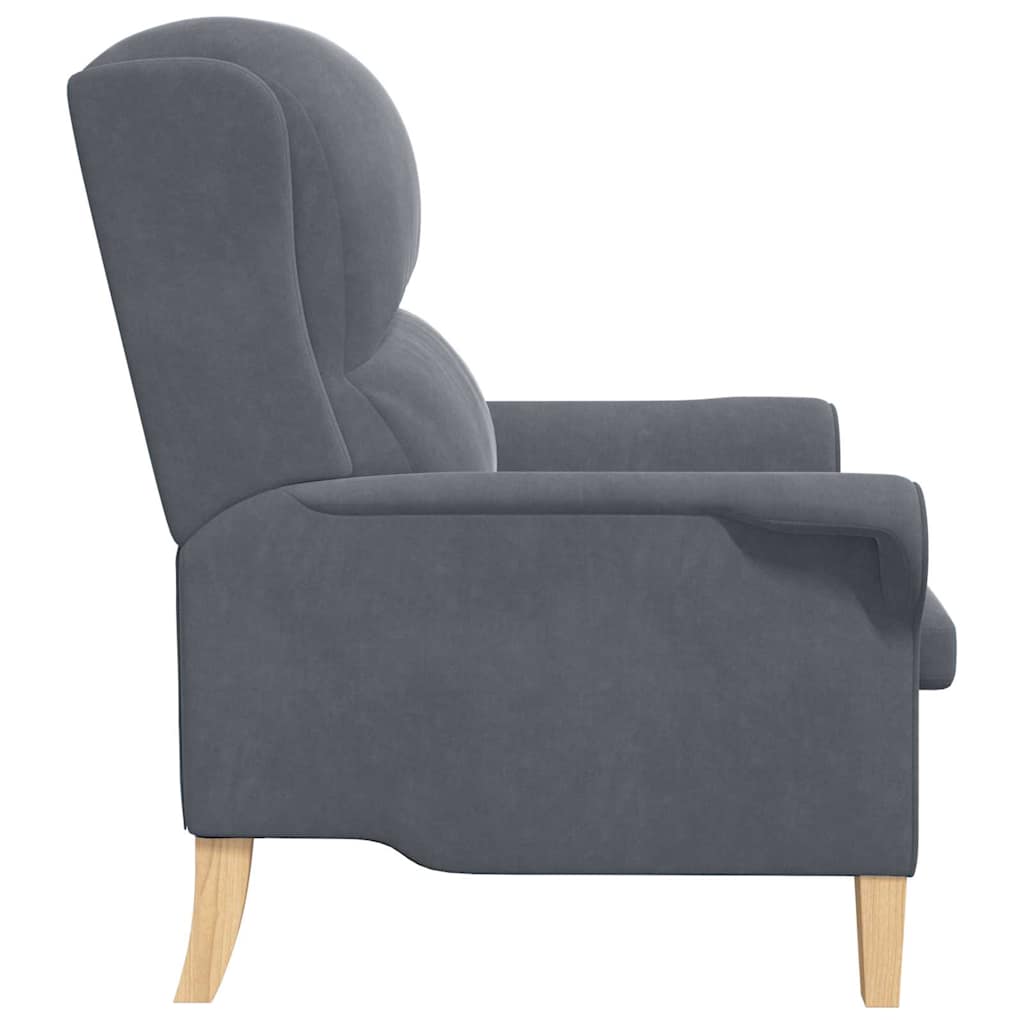 Sessel Dunkelgrau 76 x 94 x 102 cm Samt