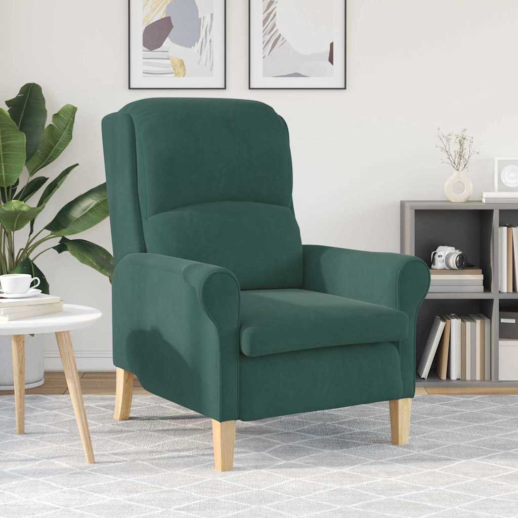 Sessel Dunkelgrün 76 x 94 x 102 cm Samt