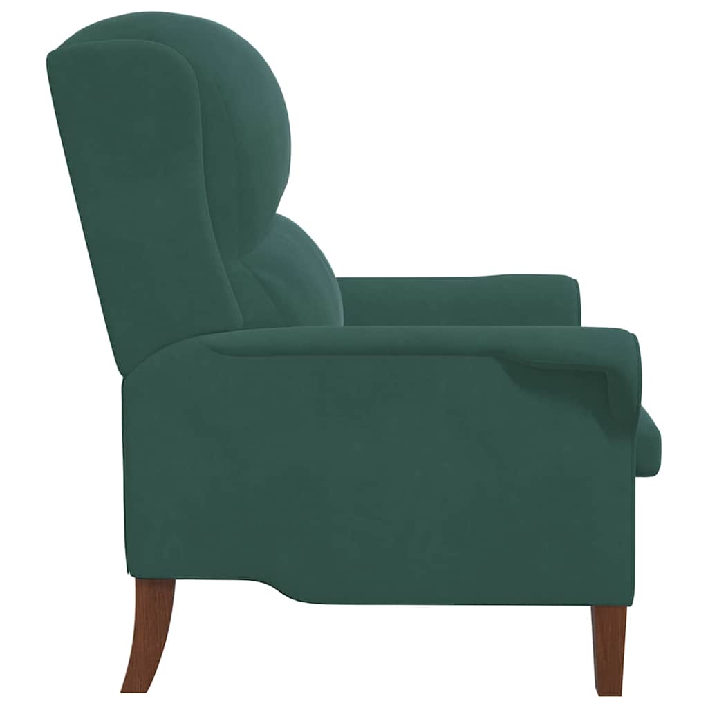Sessel Dunkelgrün 76 x 94 x 102 cm Samt