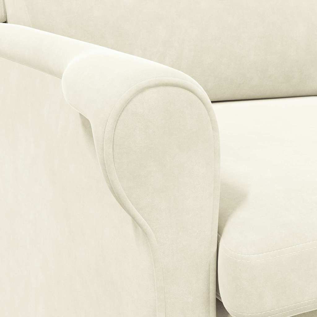 Sessel Creme 76 x 94 x 102 cm Samt