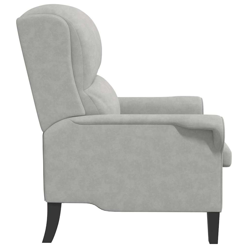Sessel Hellgrau 76 x 94 x 102 cm Mikrofaser