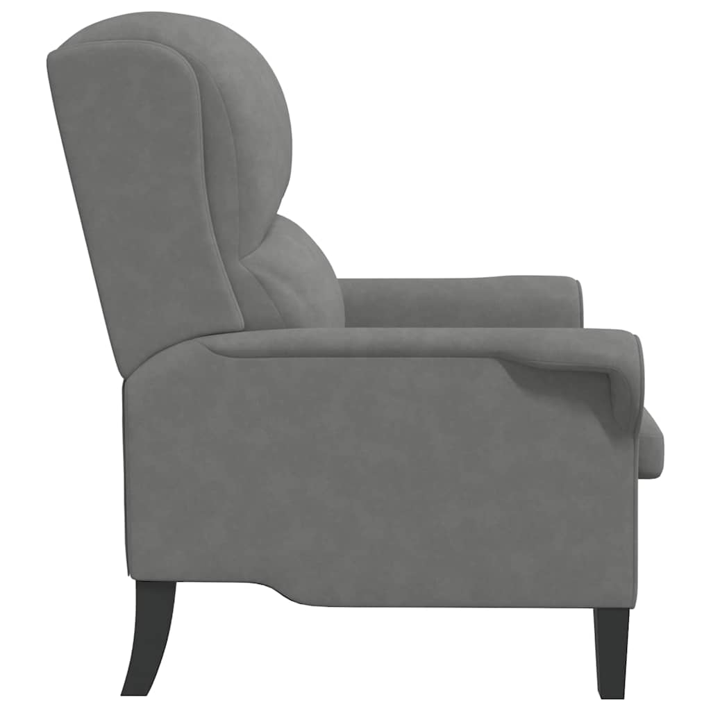 Sessel Dunkelgrau 76 x 94 x 102 cm Mikrofaser