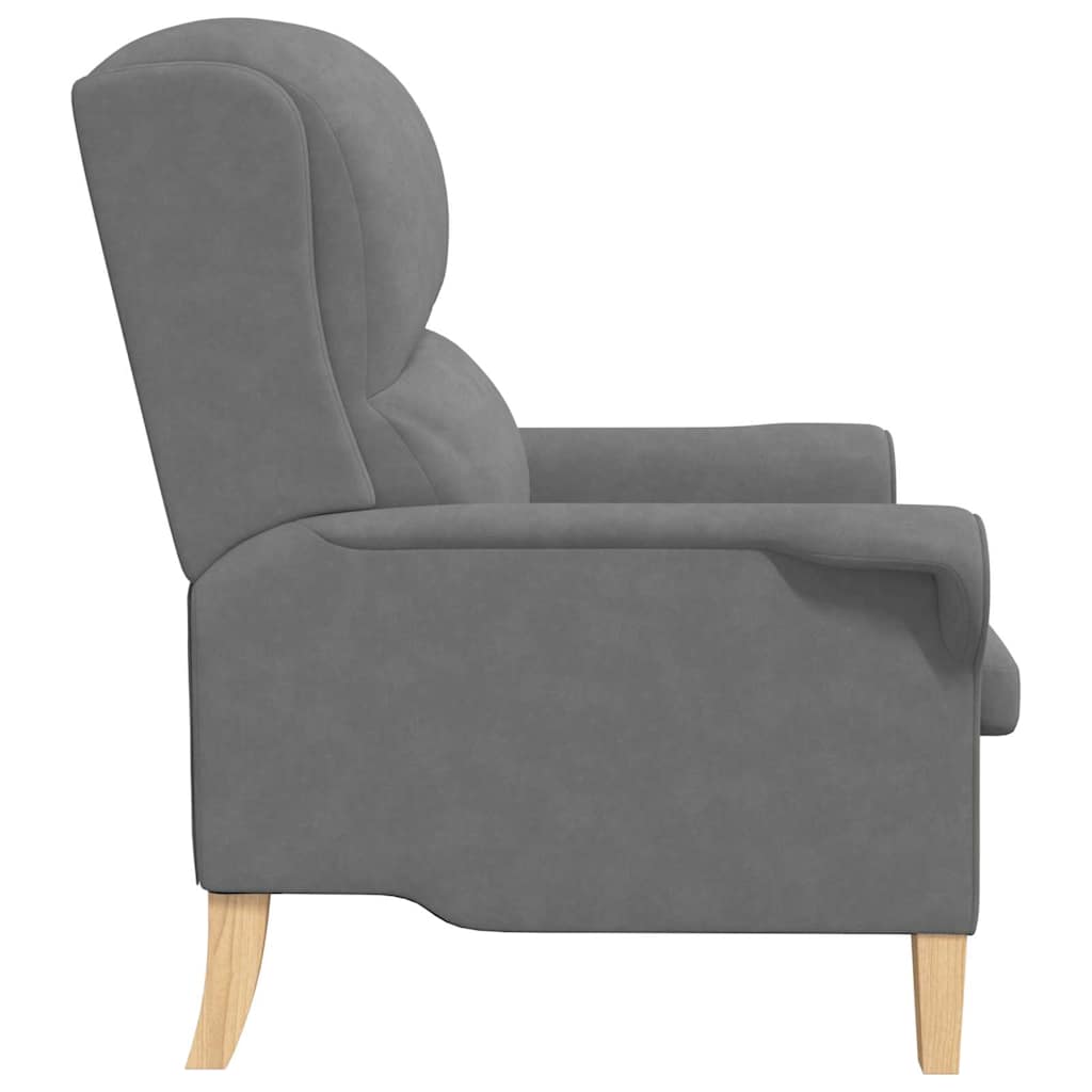 Sessel Dunkelgrau 76 x 94 x 102 cm Mikrofaser