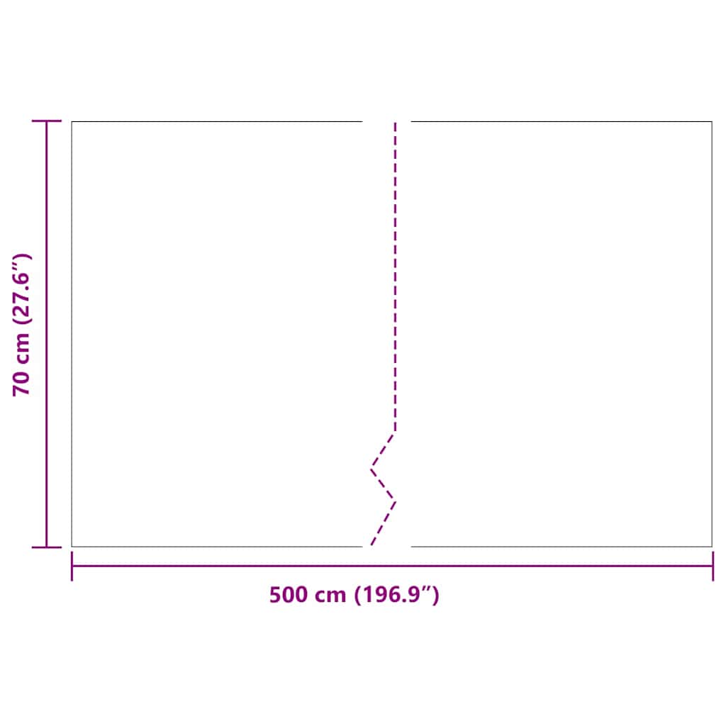 Wurzelsperre ohne Metallstreifen 0,7 x 5 m Polyethylen Schwarz
