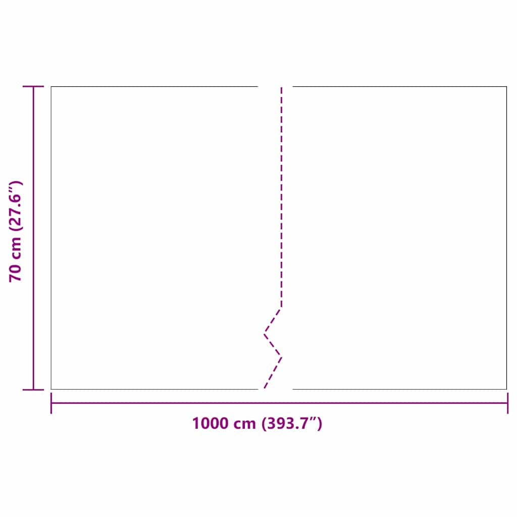 Wurzelsperre ohne Metallstreifen 0,7 x 10 m Polyethylen Schwarz