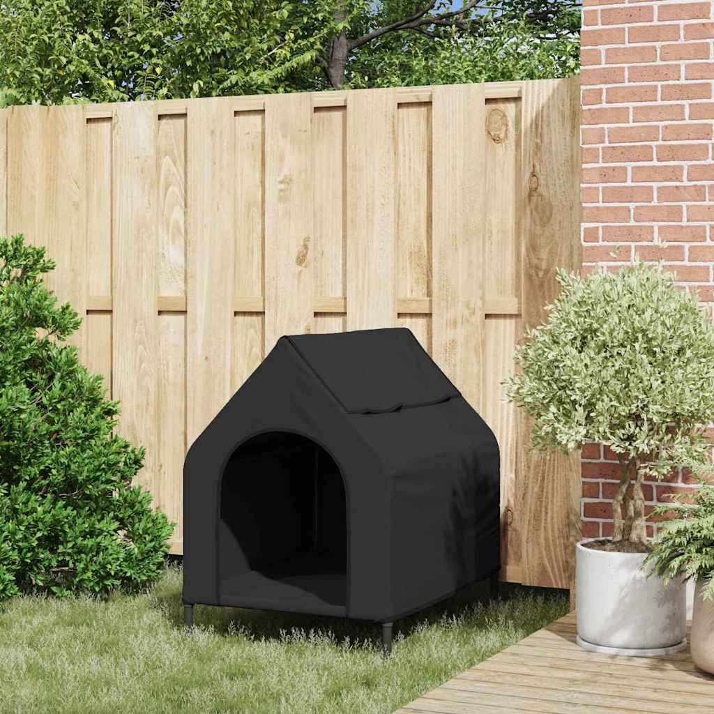Hundehütte Schwarz 90 x 65 x 85 cm Oxford-Gewebe und Stahl