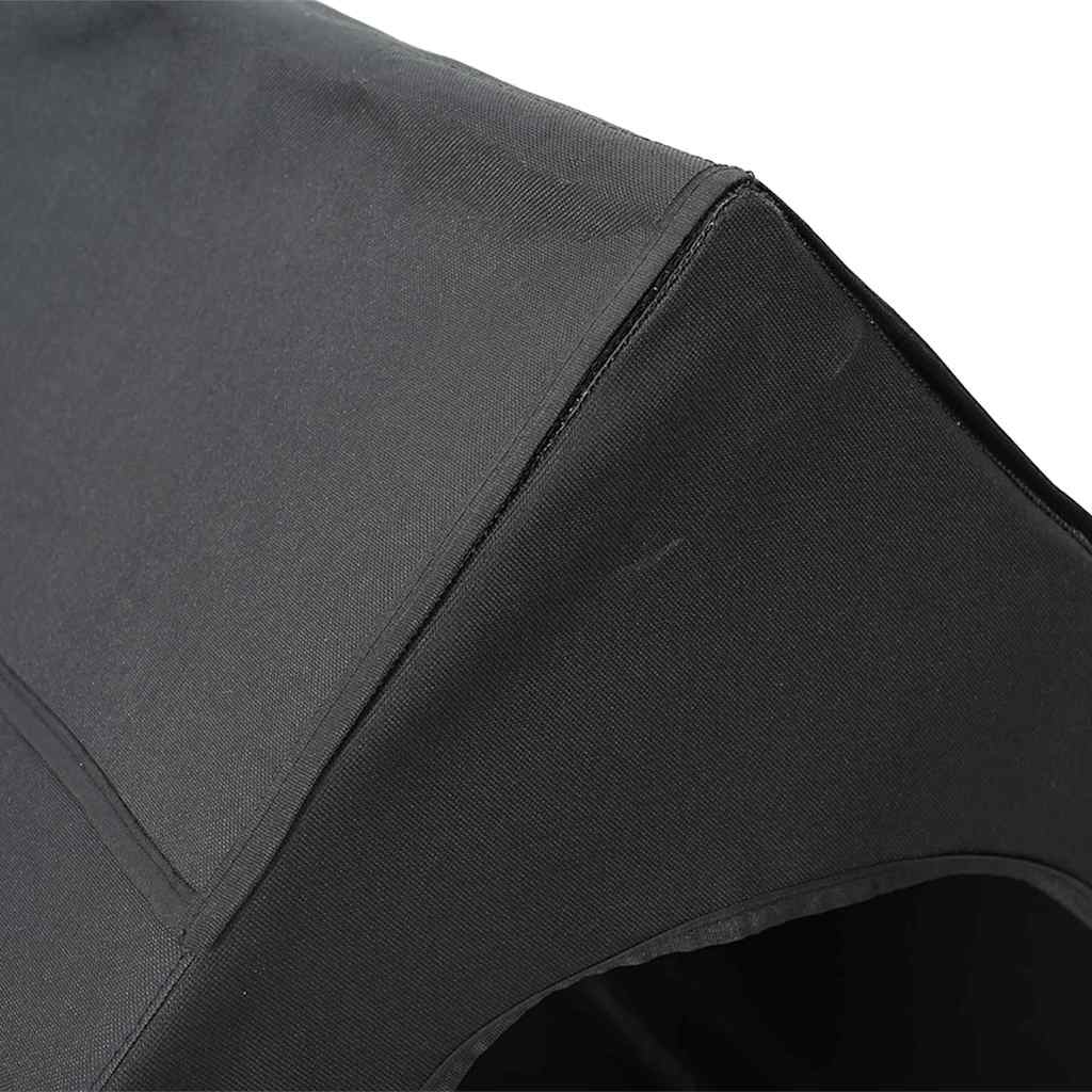 Hundehütte Schwarz 110 x 75 x 107,5 cm Oxford-Gewebe und Stahl