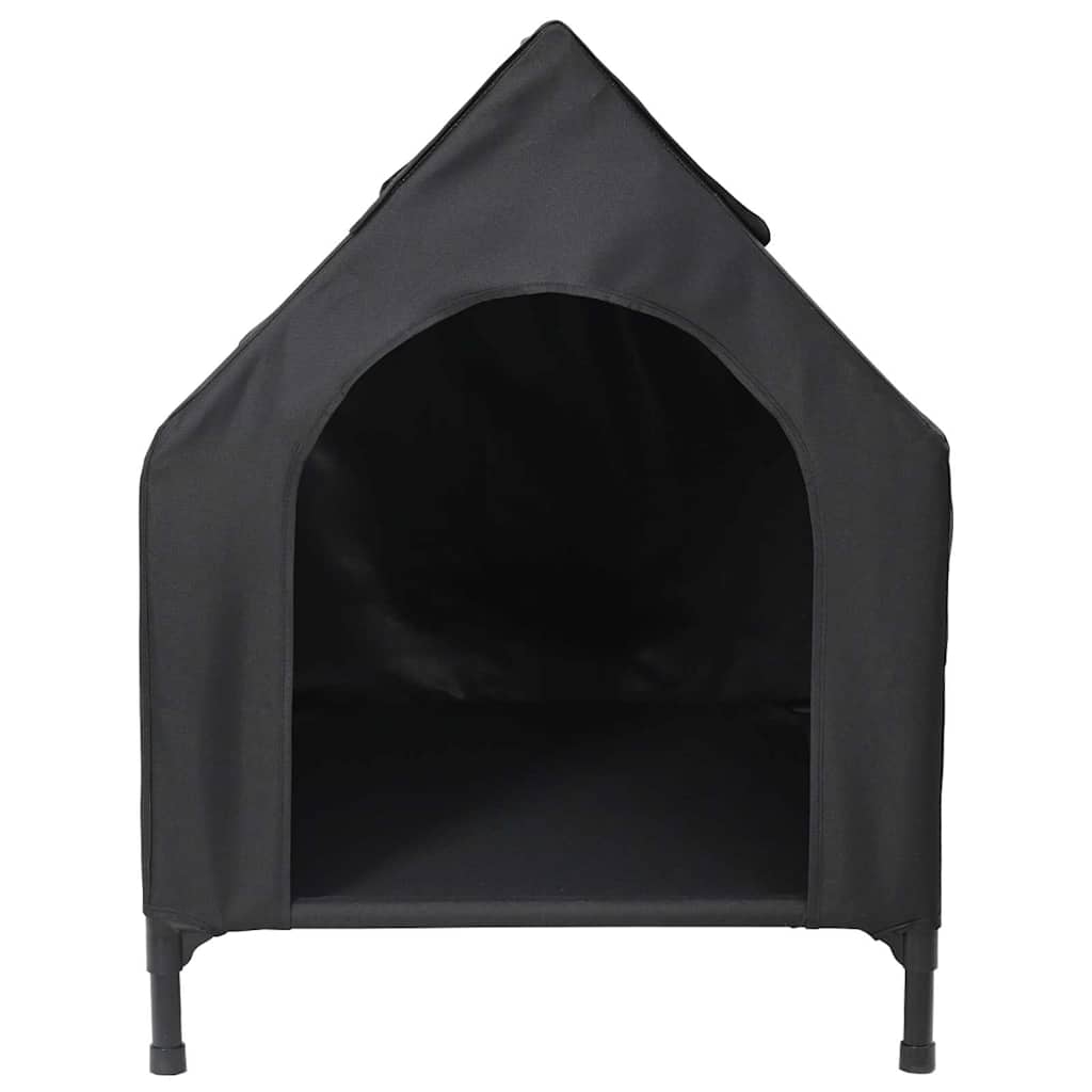 Hundehütte Schwarz 110 x 75 x 107,5 cm Oxford-Gewebe und Stahl