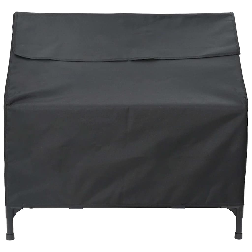 Hundehütte Schwarz 110 x 75 x 107,5 cm Oxford-Gewebe und Stahl