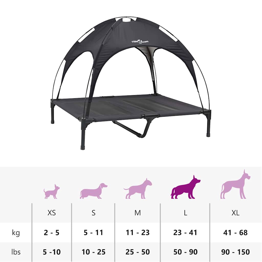 Hundebett Schwarz l Stahl