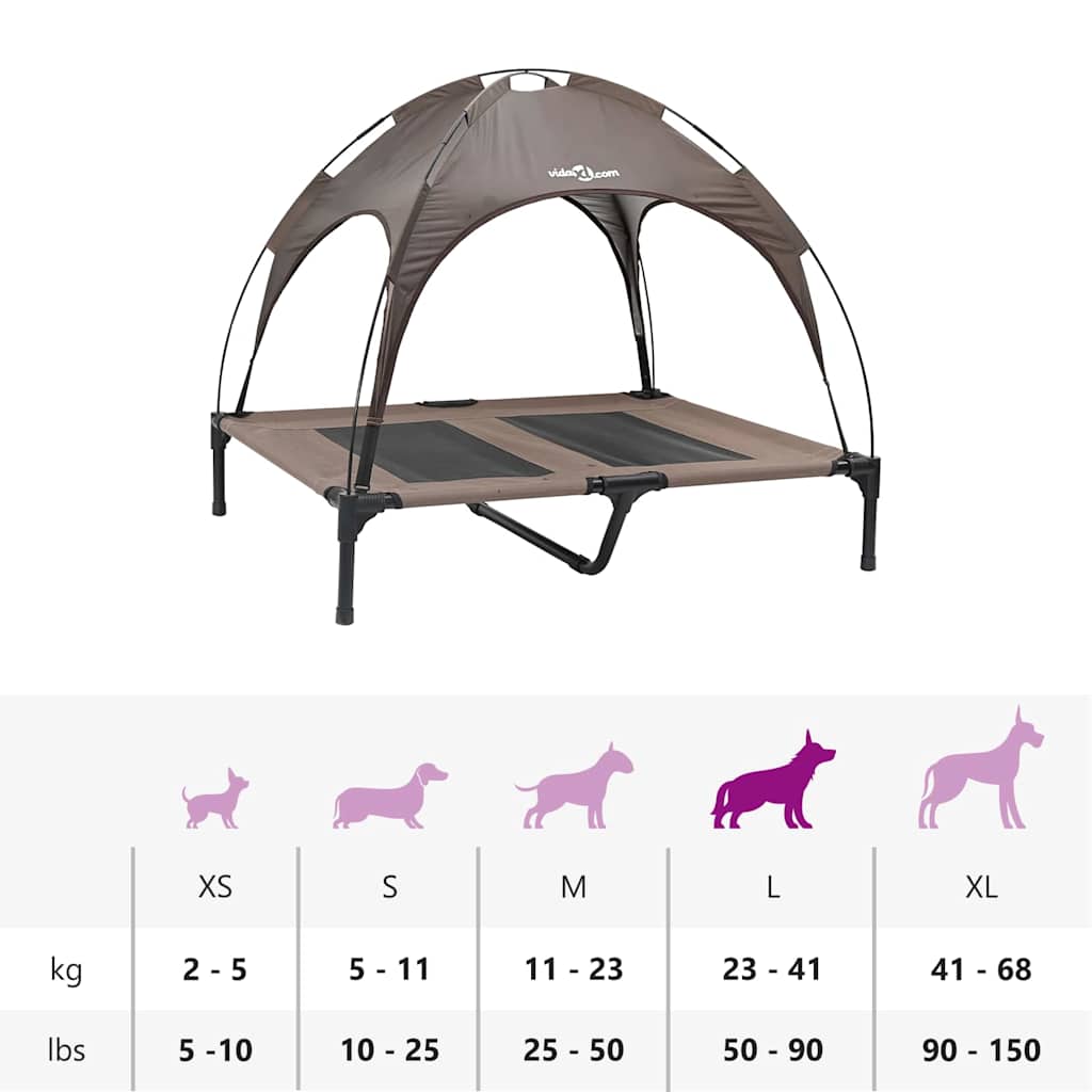 Hundebett Braun l Stahl
