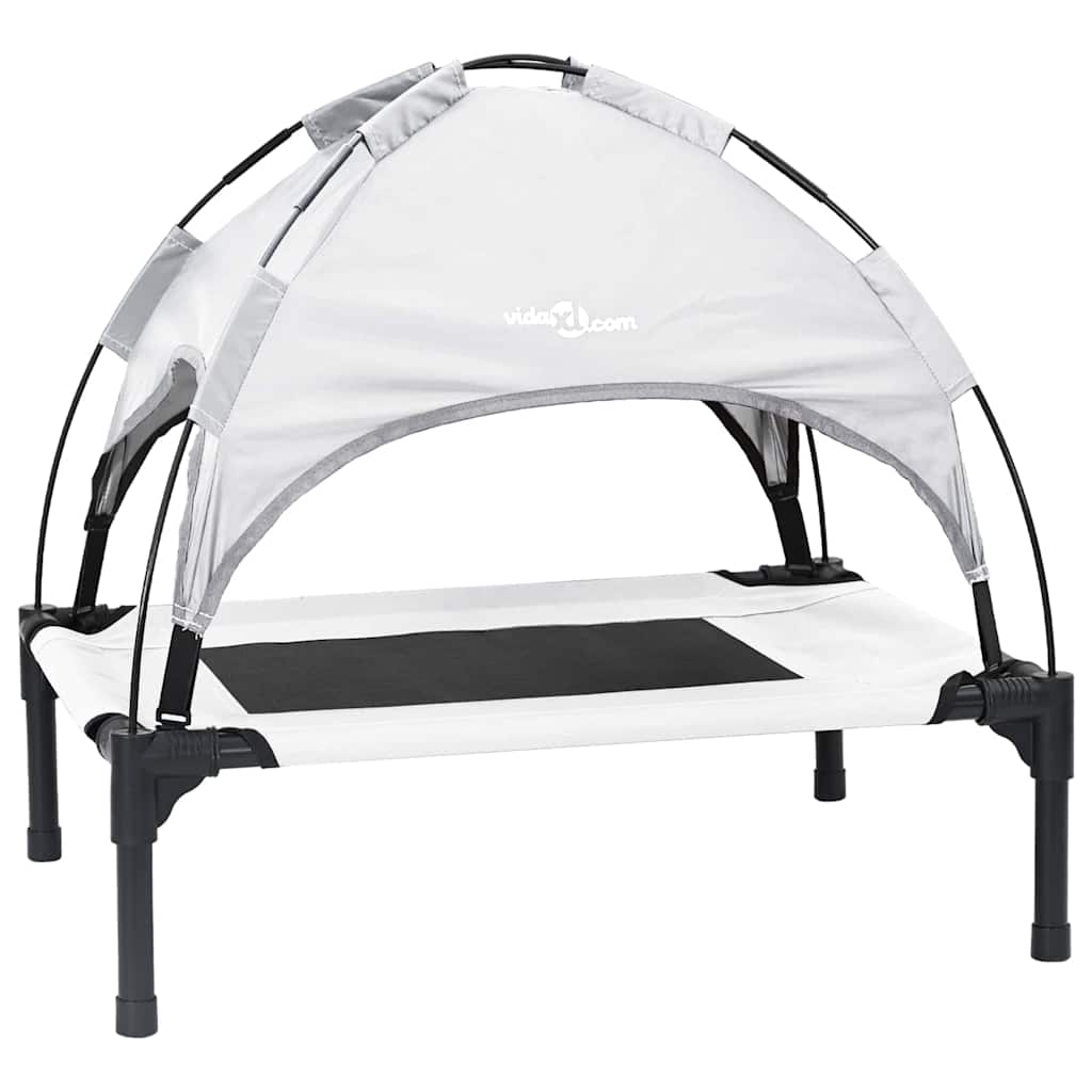 Hundebett Silbergrau s Stahl