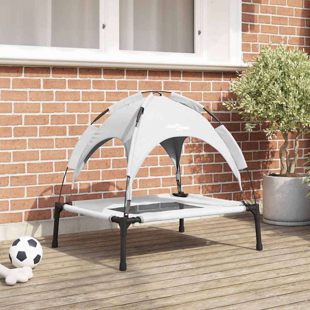 Hundebett Silbergrau m Stahl