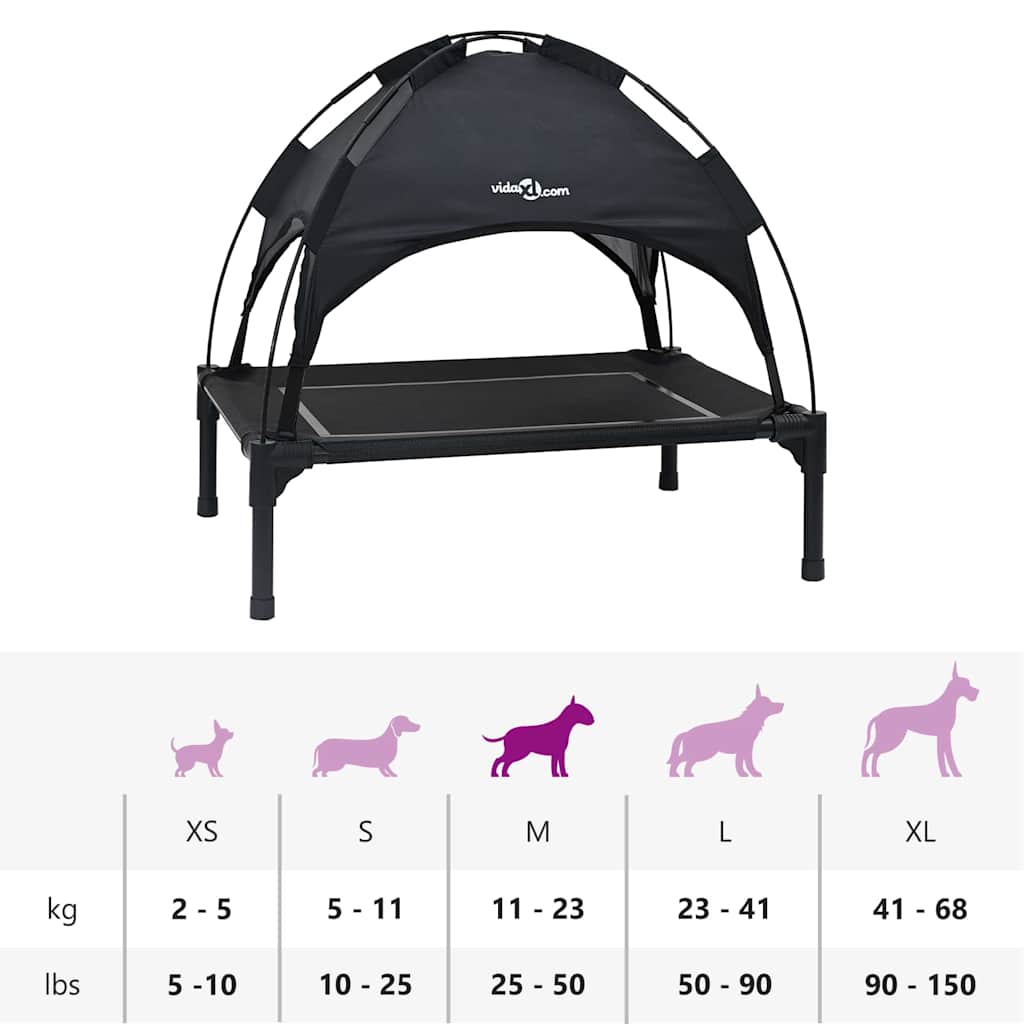 Hundebett Schwarz 71 x 64 x 71 cm Stahl