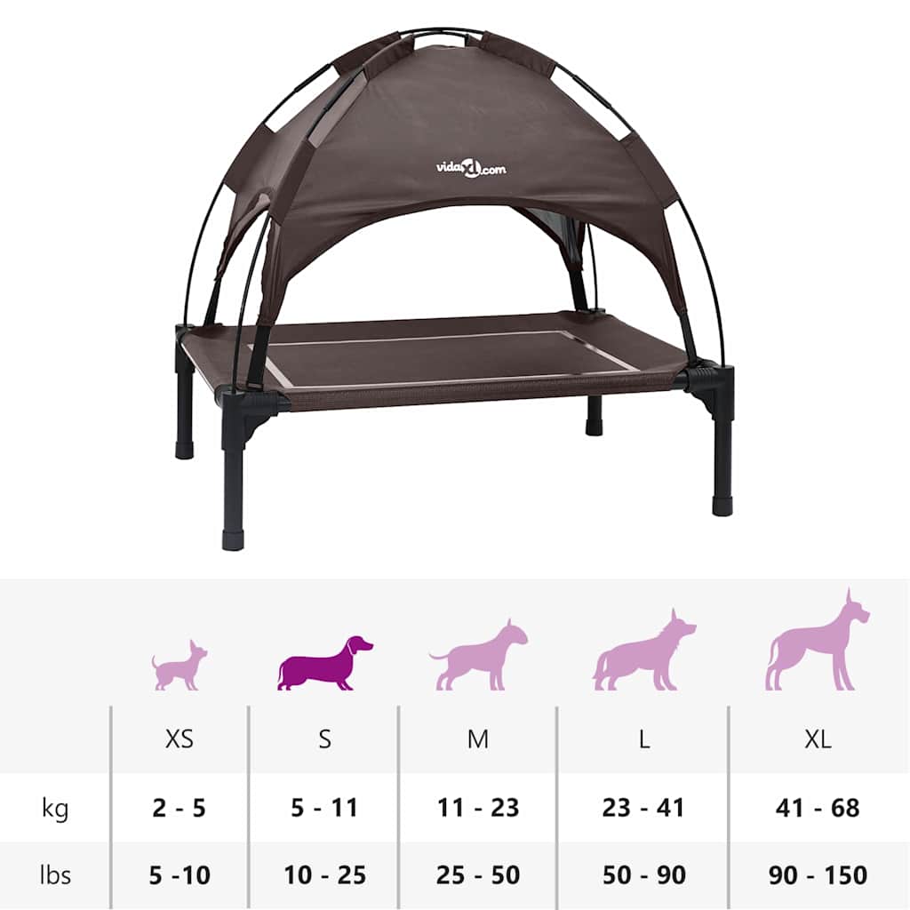 Hundebett 63 x 49,5 x 60 cm Stahl Braun