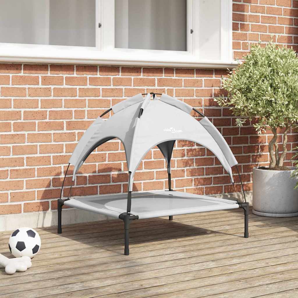 Hundebett Silbergrau m Stahl