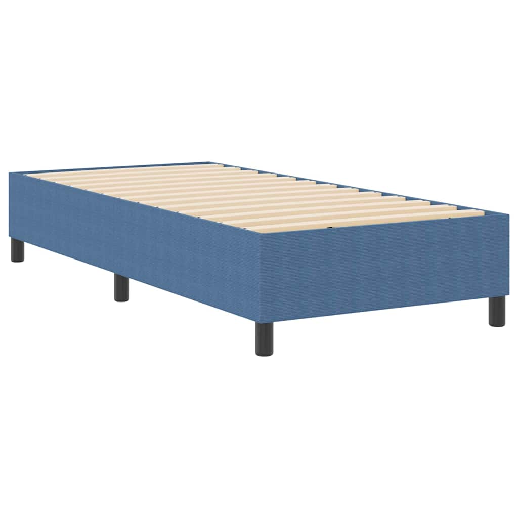 Boxspringbett Blau 90 x 200 cm Cordstoff