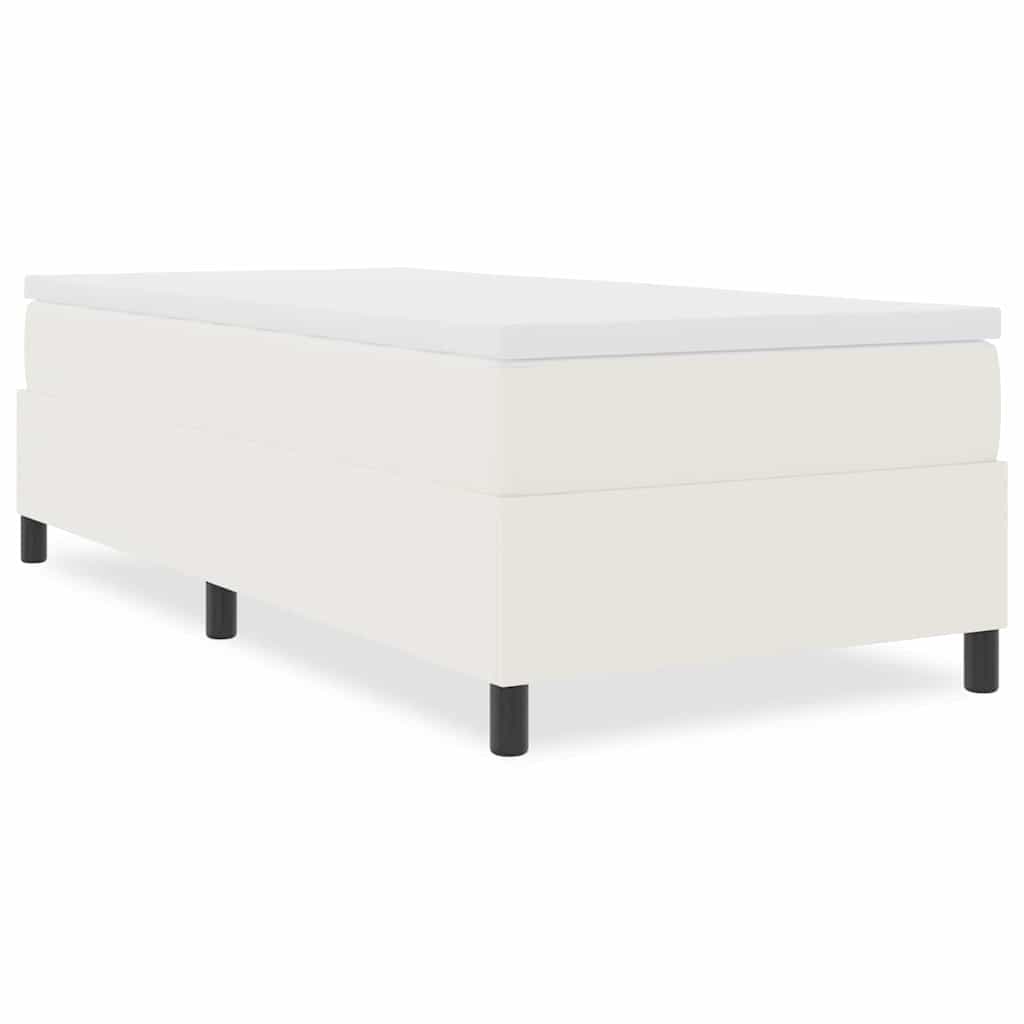 Boxspringbett Creme 100 x 200 cm Cordstoff