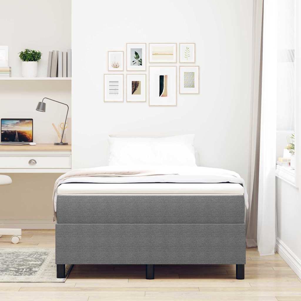 Boxspringbett Hellgrau 120 x 190 cm Cordstoff