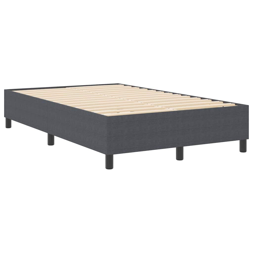 Boxspringbett Dunkelgrau 120 x 190 cm Cordstoff