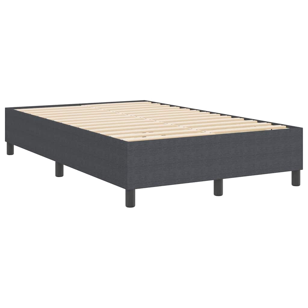 Boxspringbett Dunkelgrau 120 x 190 cm Cordstoff