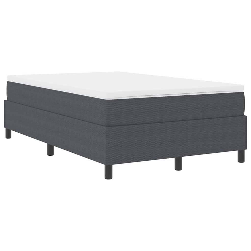 Boxspringbett Dunkelgrau 120 x 190 cm Cordstoff