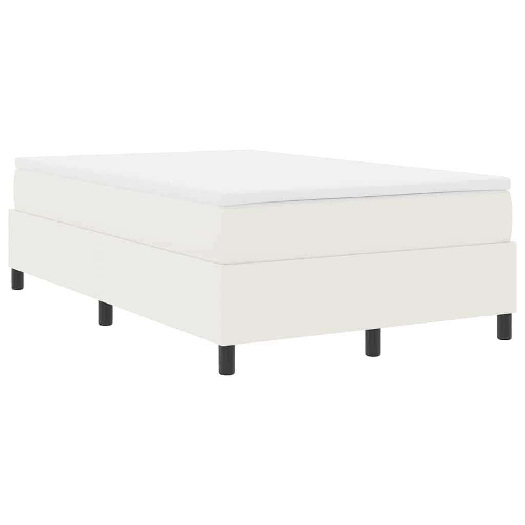 Boxspringbett Creme 120 x 190 cm Cordstoff