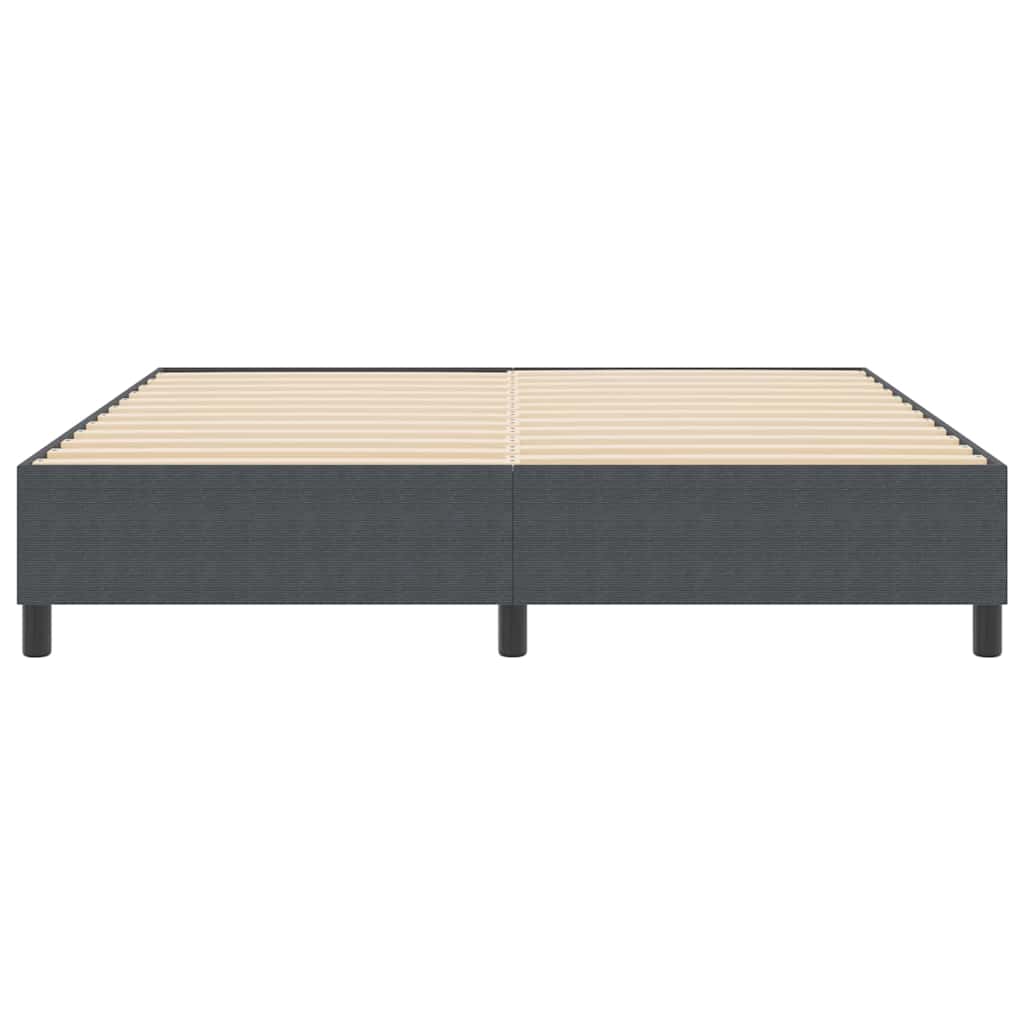 Boxspringbett Dunkelgrau 180 x 200 cm Cordstoff