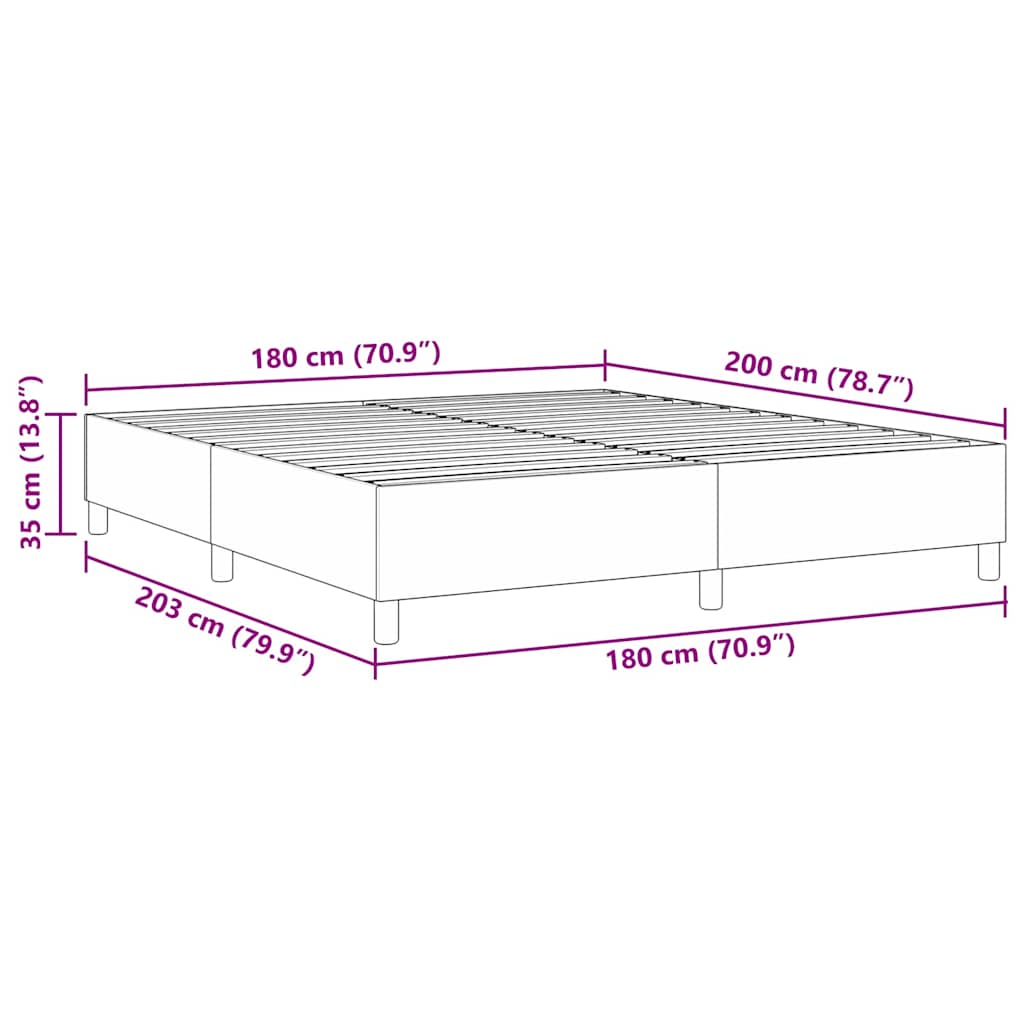 Boxspringbett Creme 180 x 200 cm Cordstoff