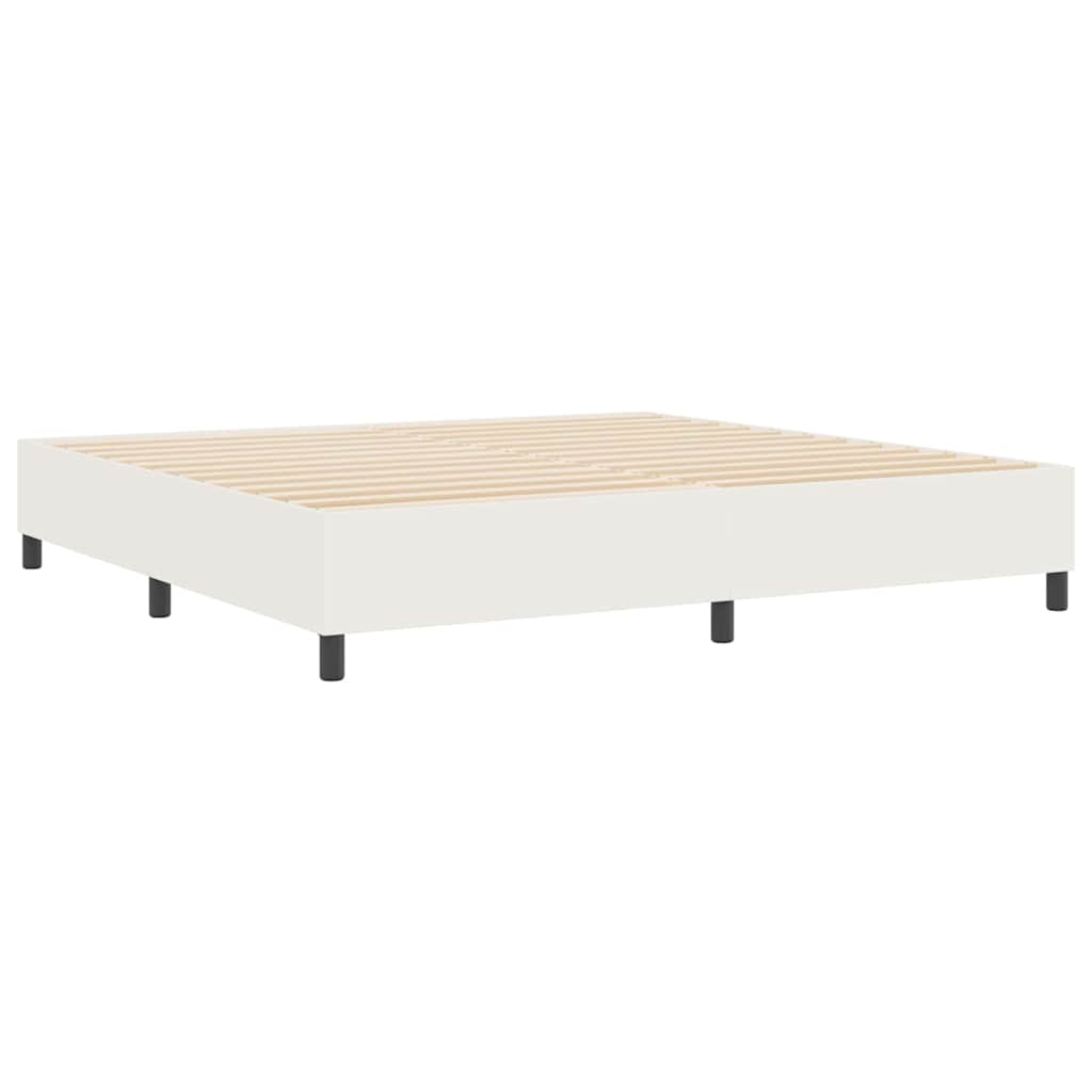 Boxspringbett Creme 200 x 200 cm Cordstoff