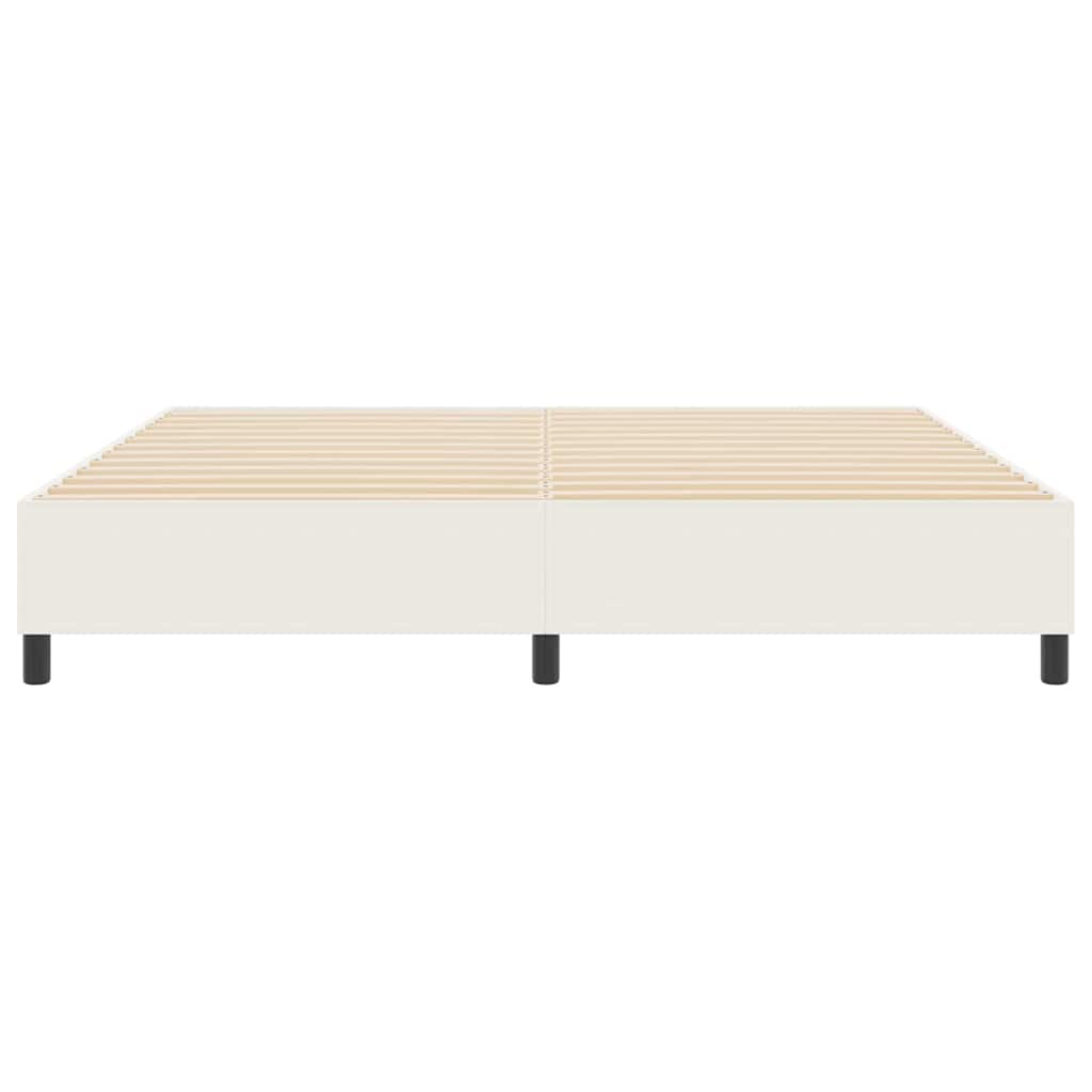 Boxspringbett Creme 200 x 200 cm Cordstoff