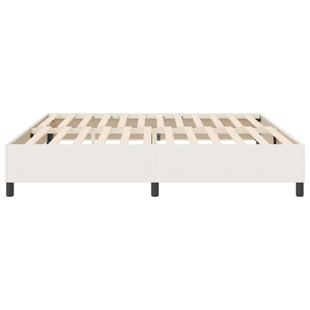 Boxspringbett Creme 200 x 200 cm Cordstoff