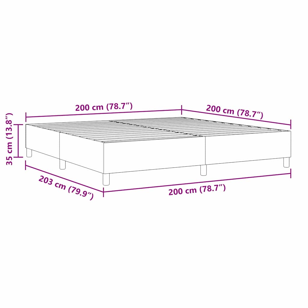 Boxspringbett Creme 200 x 200 cm Cordstoff