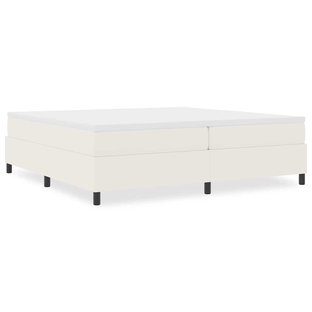 Boxspringbett Creme 200 x 200 cm Cordstoff