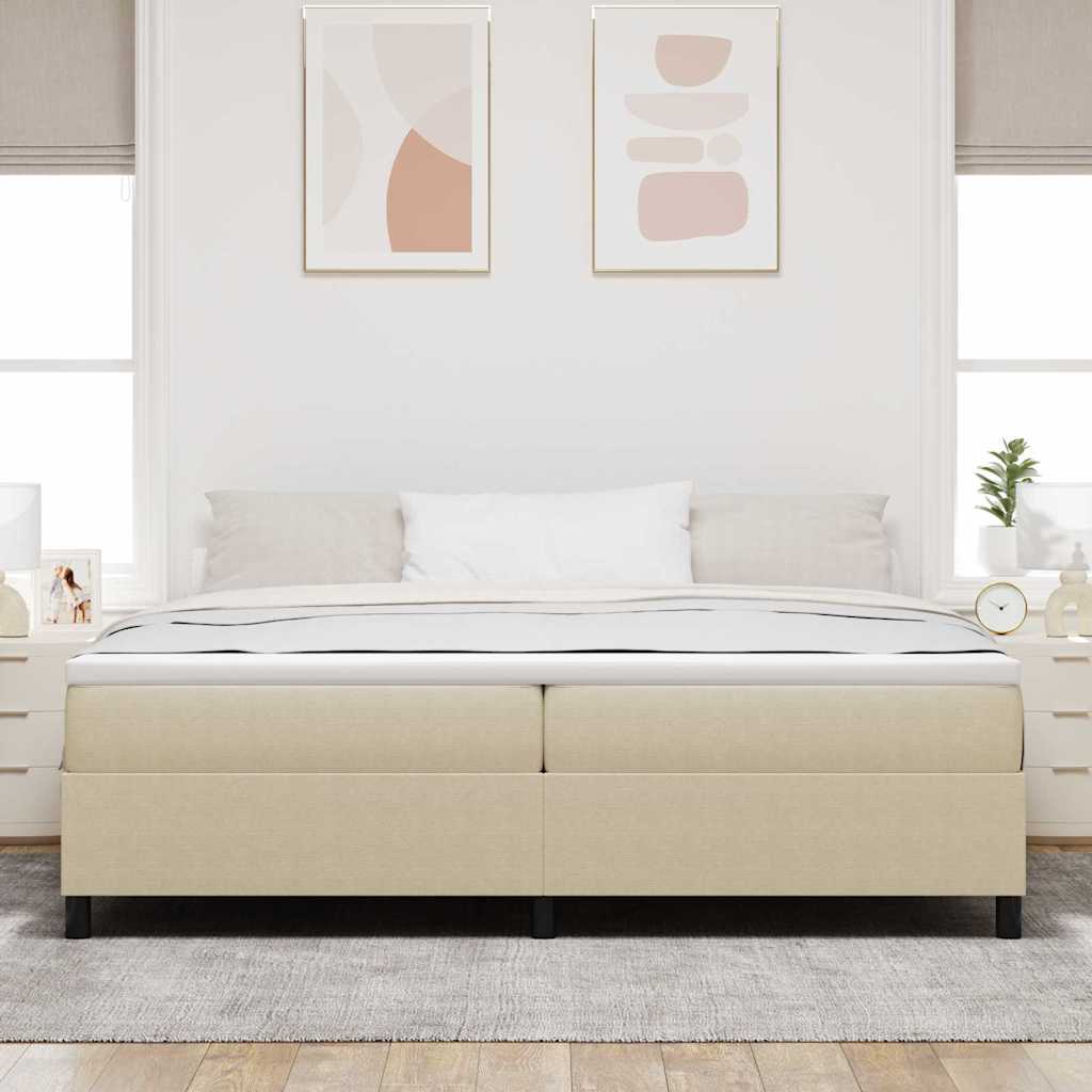 Boxspringbett Grau-Grün 200 x 200 cm Cordstoff