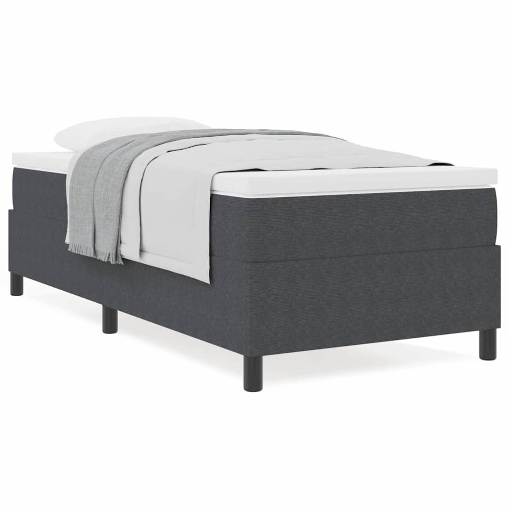 Boxspringbett Dunkelgrau 193 x 90 x 60 cm Cordstoff