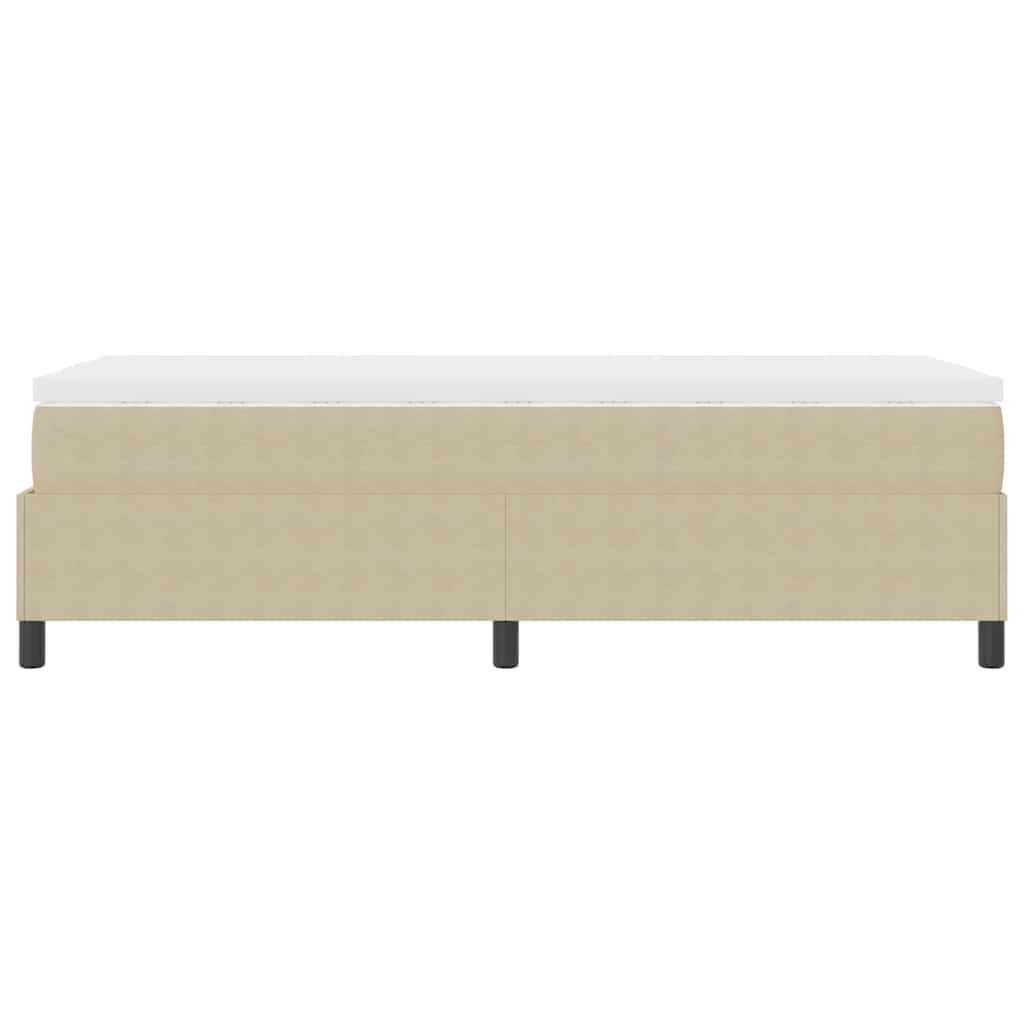 Boxspringbett Hellgrau und Weiß 193 x 90 x 60 cm Cordstoff
