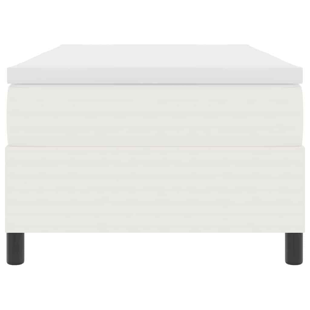 Boxspringbett Creme und Weiß 203 x 100 x 60 cm Cordstoff