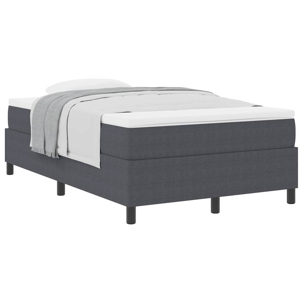 Boxspringbett Dunkelgrau 203 x 120 x 60 cm Cordstoff