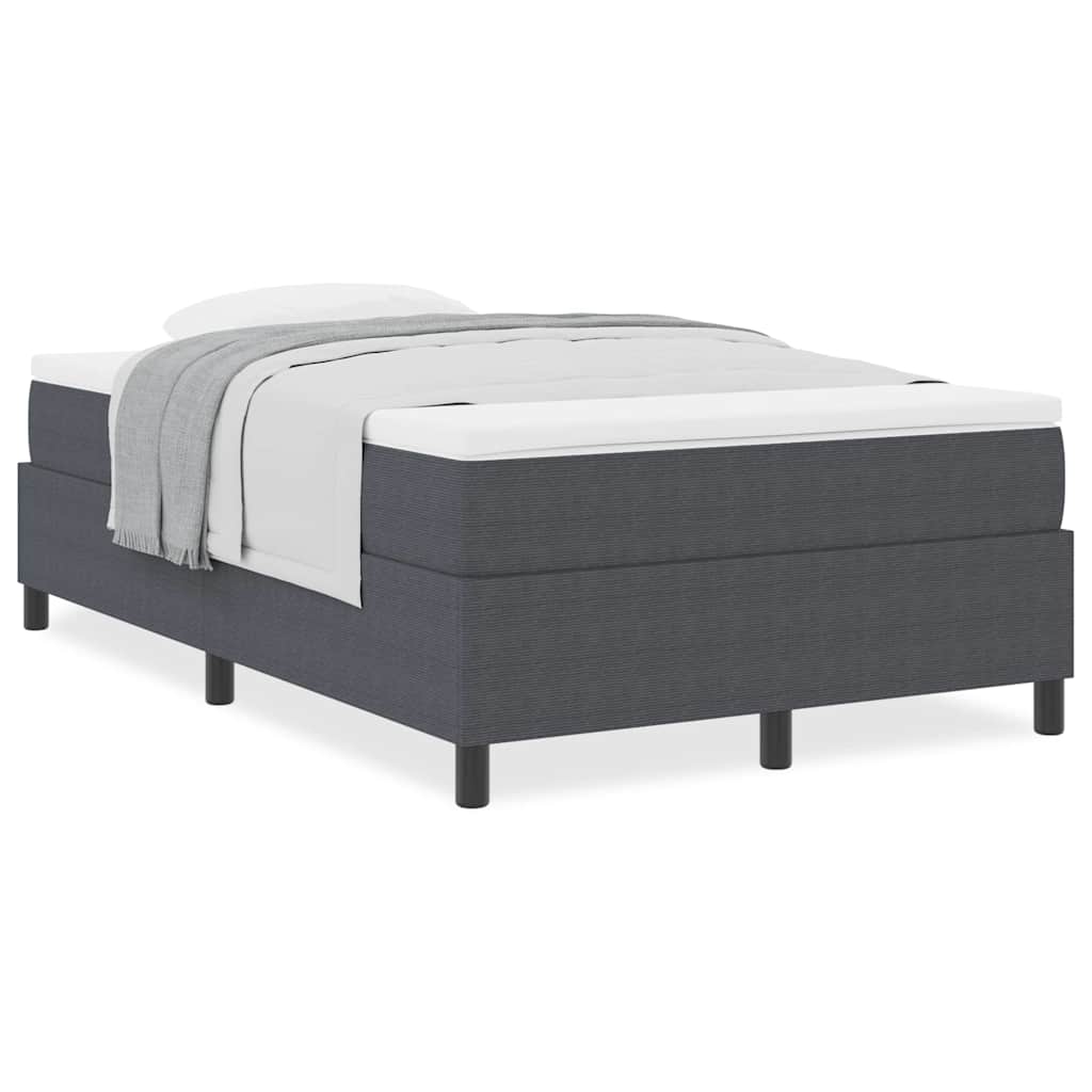 Boxspringbett Dunkelgrau 203 x 120 x 60 cm Cordstoff