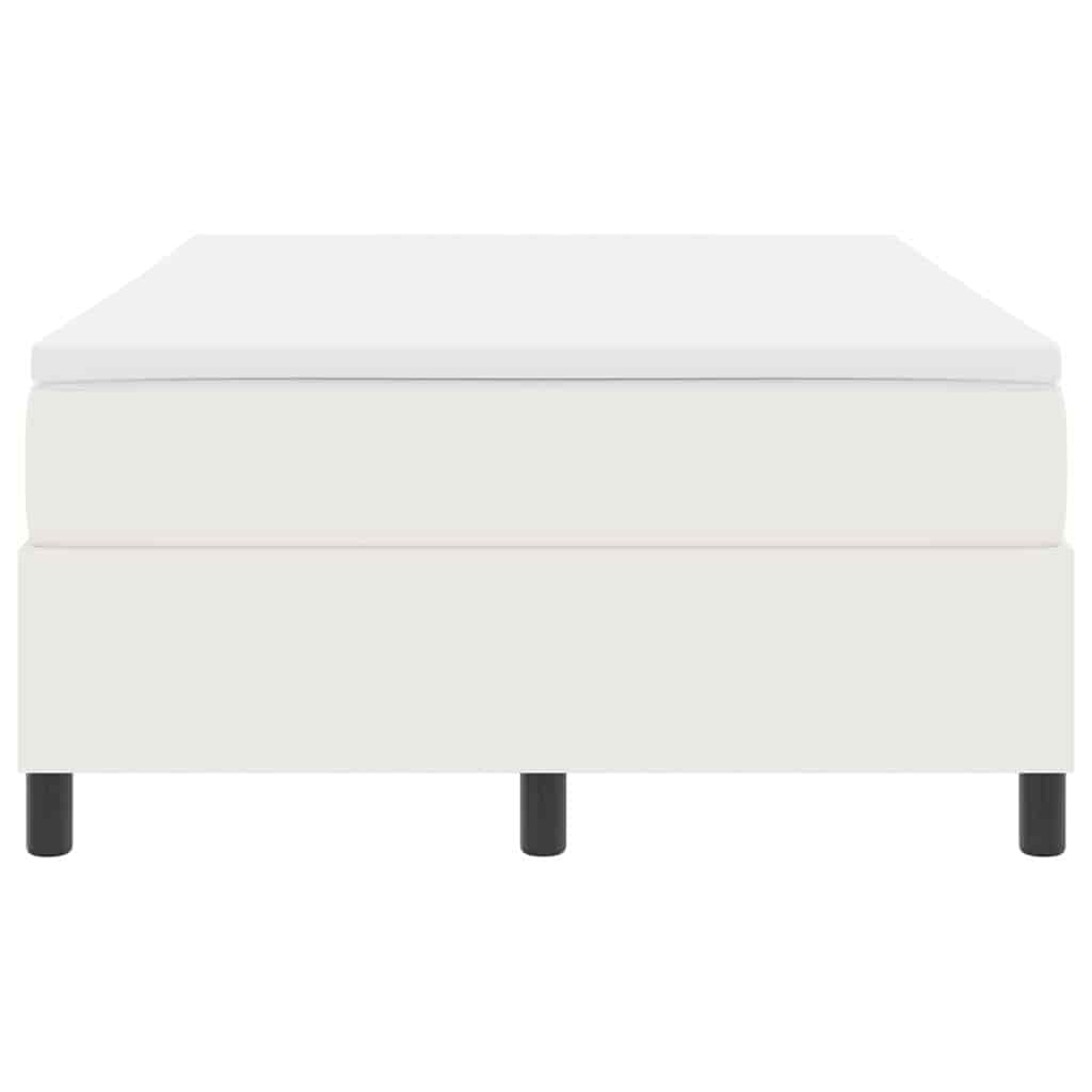 Boxspringbett Creme und Weiß 203 x 120 x 60 cm Cordstoff