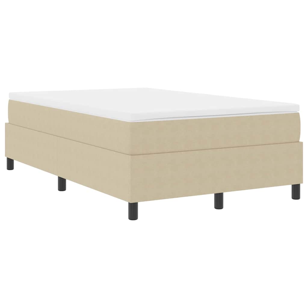 Boxspringbett Hellgrau und Weiß 203 x 120 x 60 cm Cordstoff