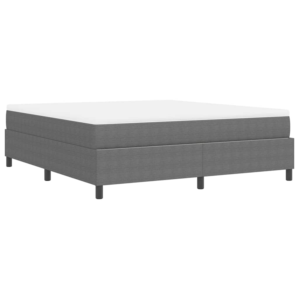 Boxspringbett Hellgrau und Weiß 203 x 180 x 60 cm Cordstoff