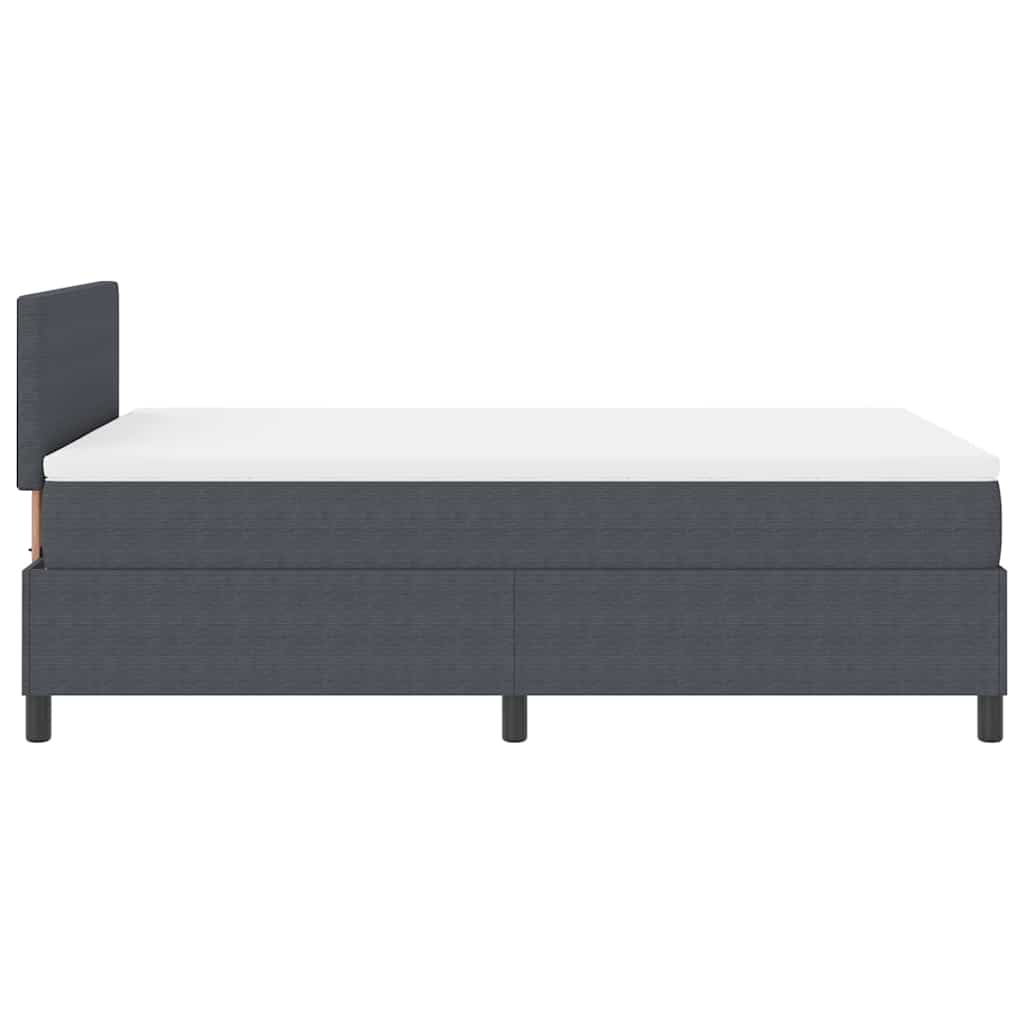 Boxspringbett Dunkelgrau und Weiß 193 x 120 x 88 cm Cordstoff