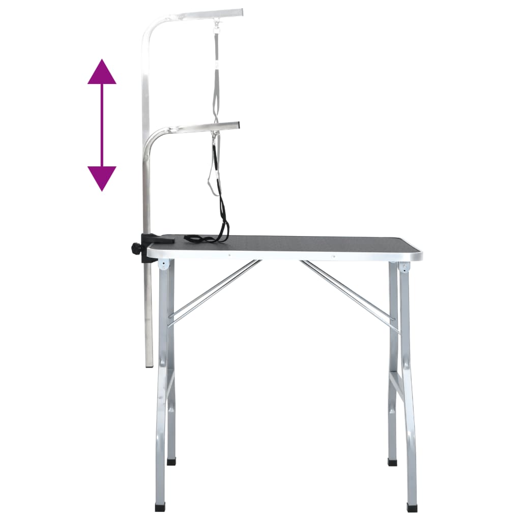 Table de toilettage avec écharpe pour chiens, chats, pliable