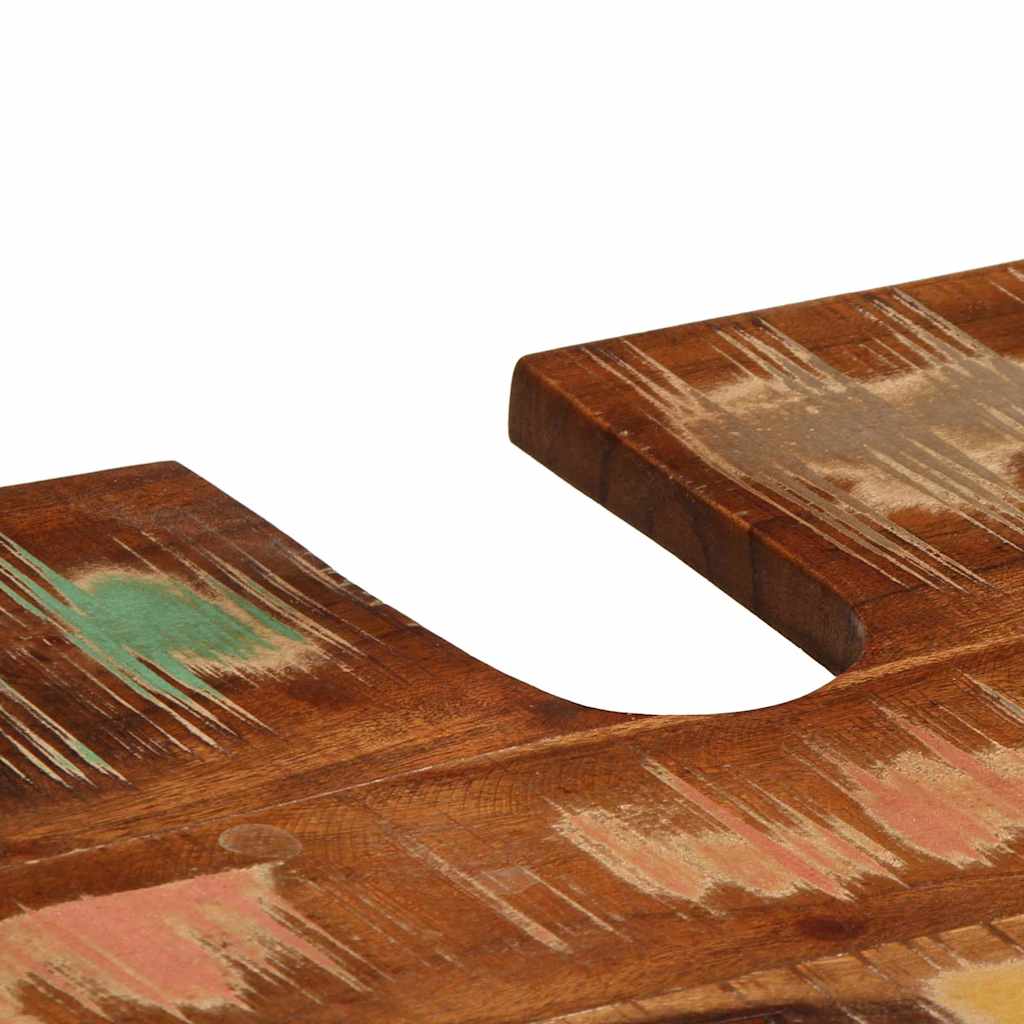 Badezimmermöbel Set mit Regal 2 pcs Braun recyceltes Massivholz