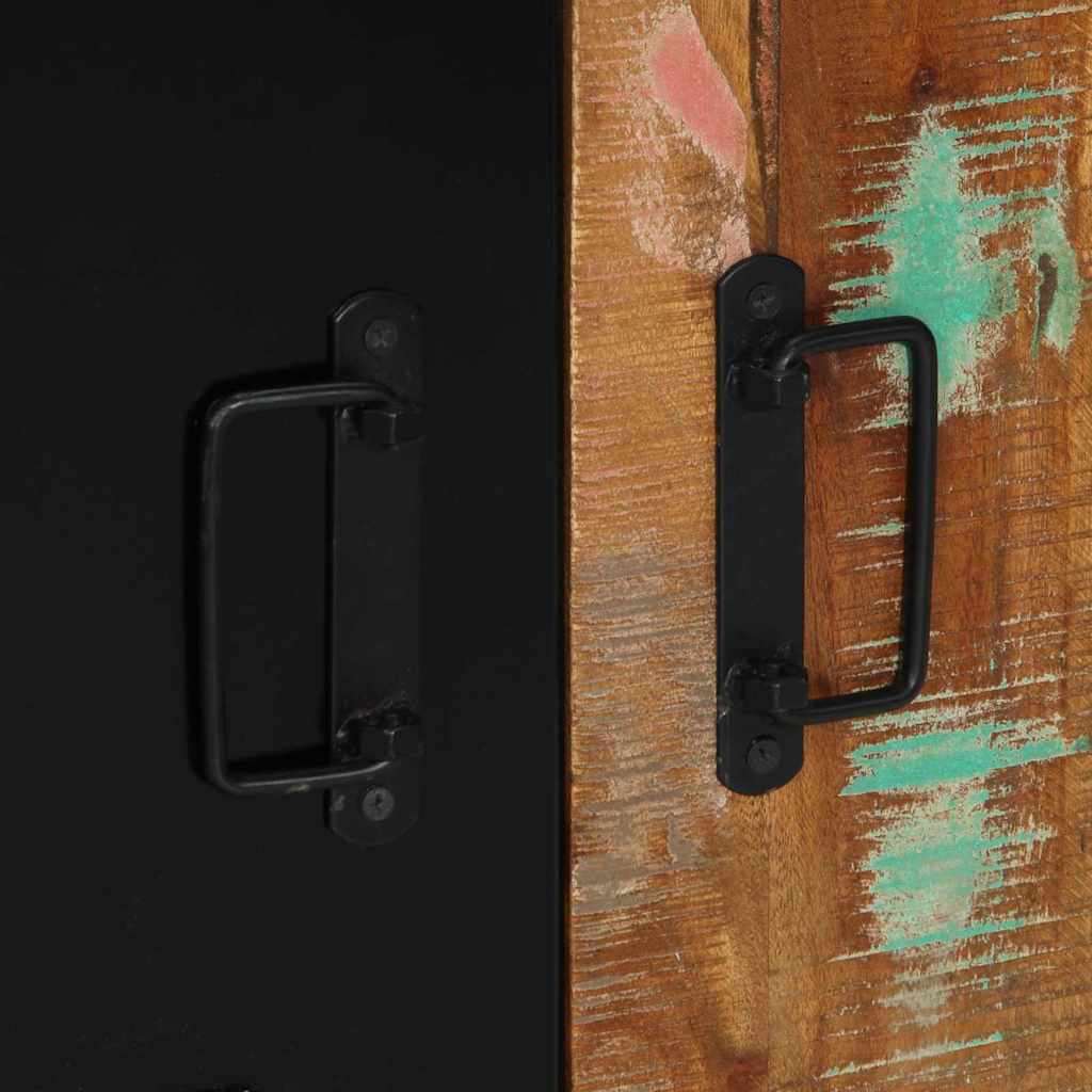 Badezimmermöbel Set mit Regal mit Tür 2 pcs Massives Altholz